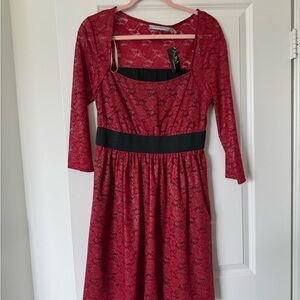 Marc New York - Andrew Marc Red Lace Dress NWT